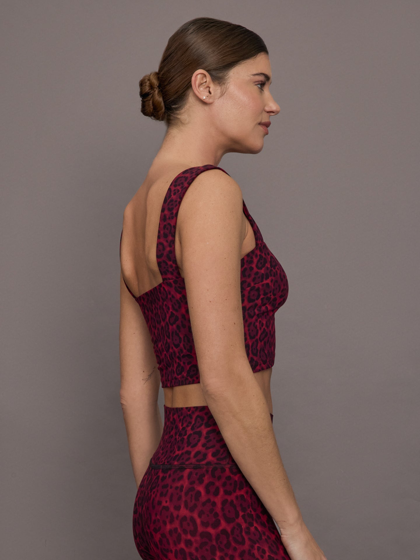 Carbon38 | Square Neck Bra Top in Melt - Red Leopard