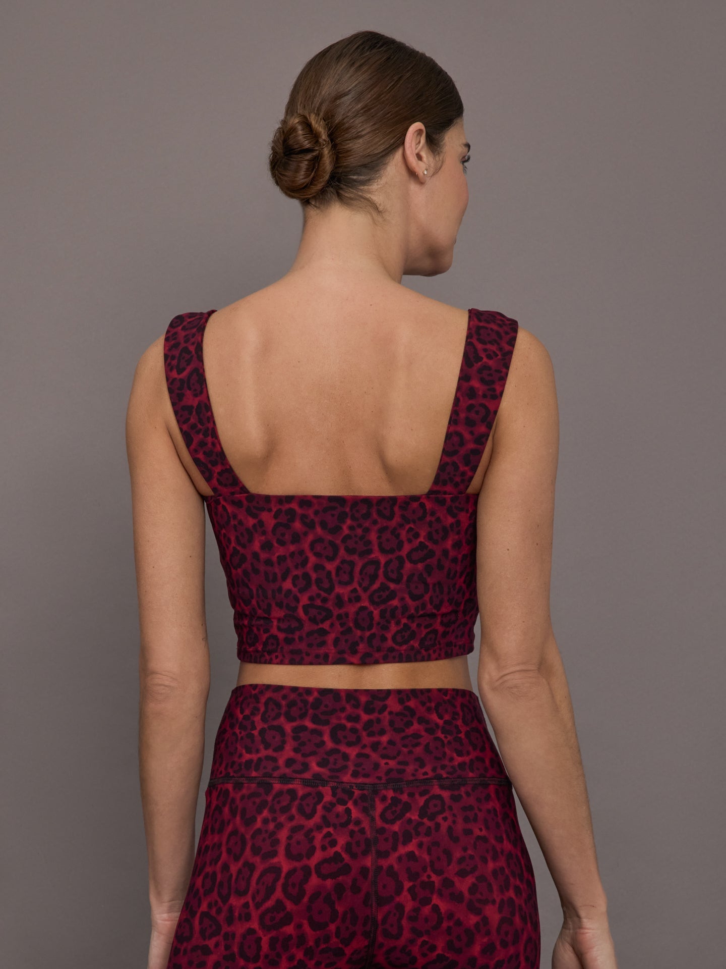 Carbon38 | Square Neck Bra Top in Melt - Red Leopard