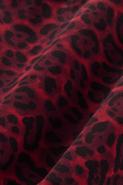 Carbon38 | Square Neck Bra Top in Melt - Red Leopard