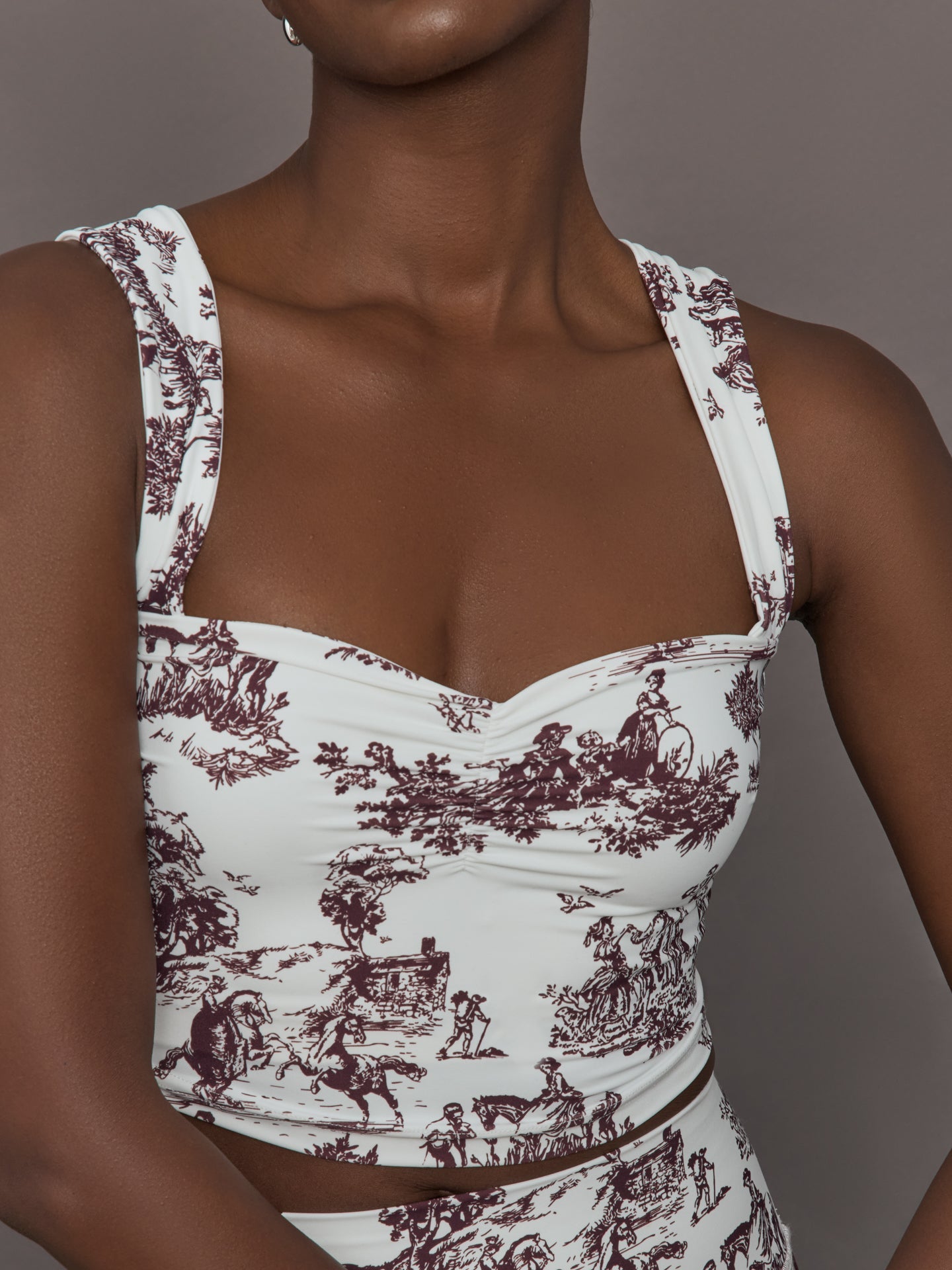 Carbon38 | Toile Longline Sports Bra - Fig Toile