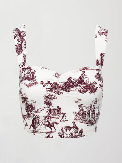 Carbon38 | Toile Longline Sports Bra - Fig Toile