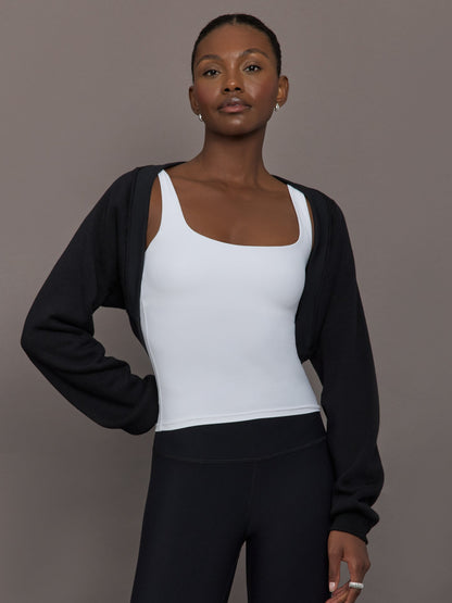Carbon38 | Long Sleeve Shrug in French Terry - Black