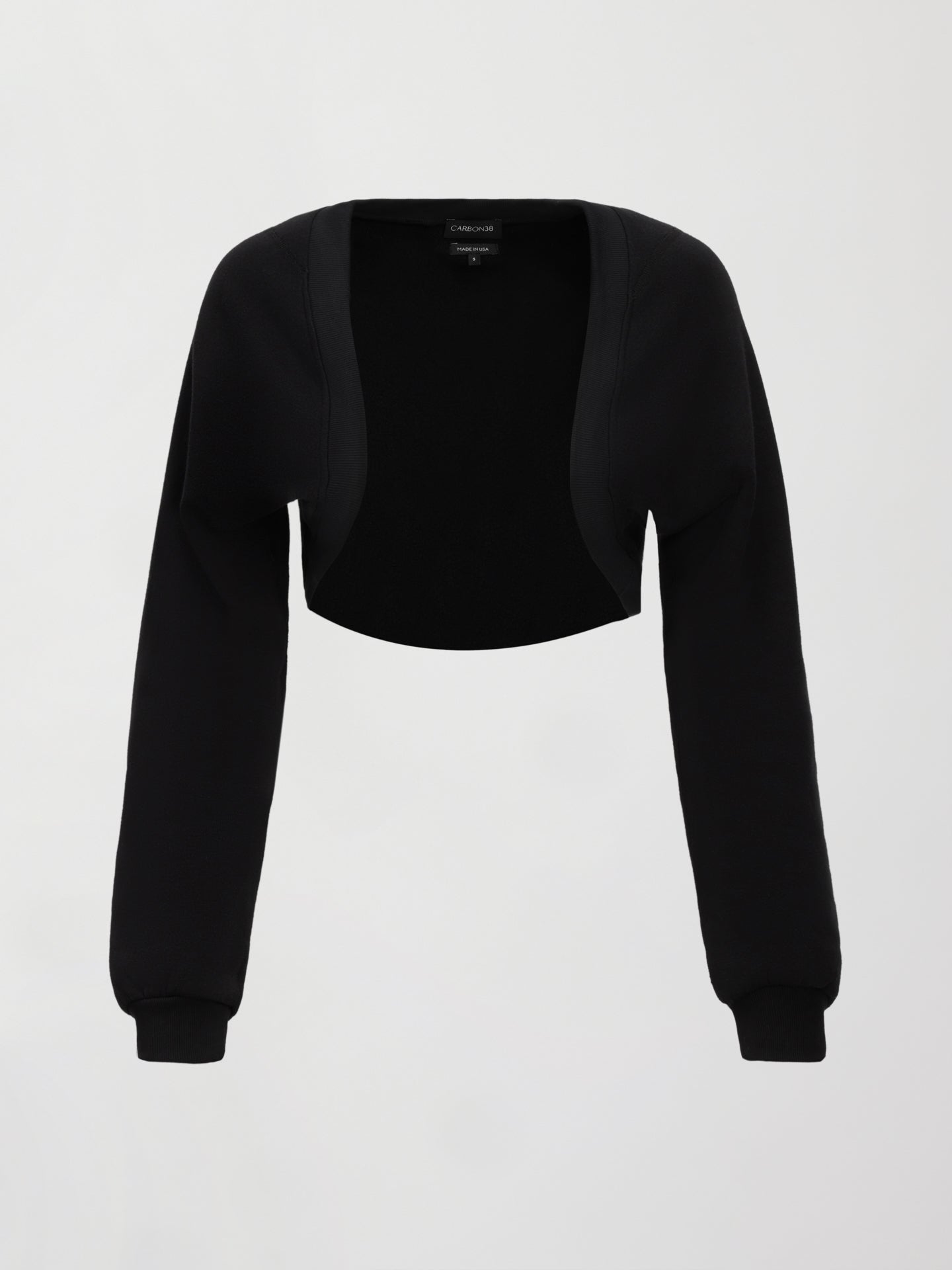 Carbon38 | Long Sleeve Shrug in French Terry - Black
