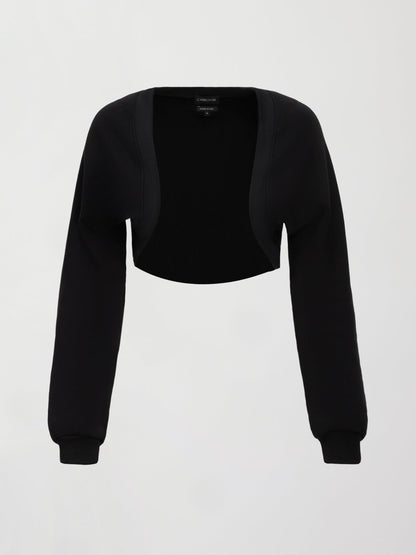Carbon38 | Long Sleeve Shrug in French Terry - Black