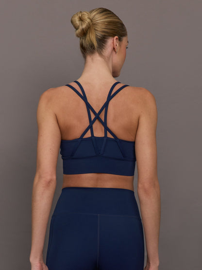 Carbon38 | Multi Strap Active Bra in Diamond Compression - Navy
