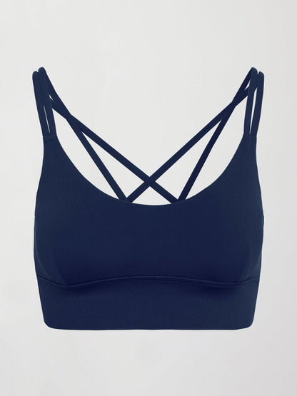 Carbon38 | Multi Strap Active Bra in Diamond Compression - Navy