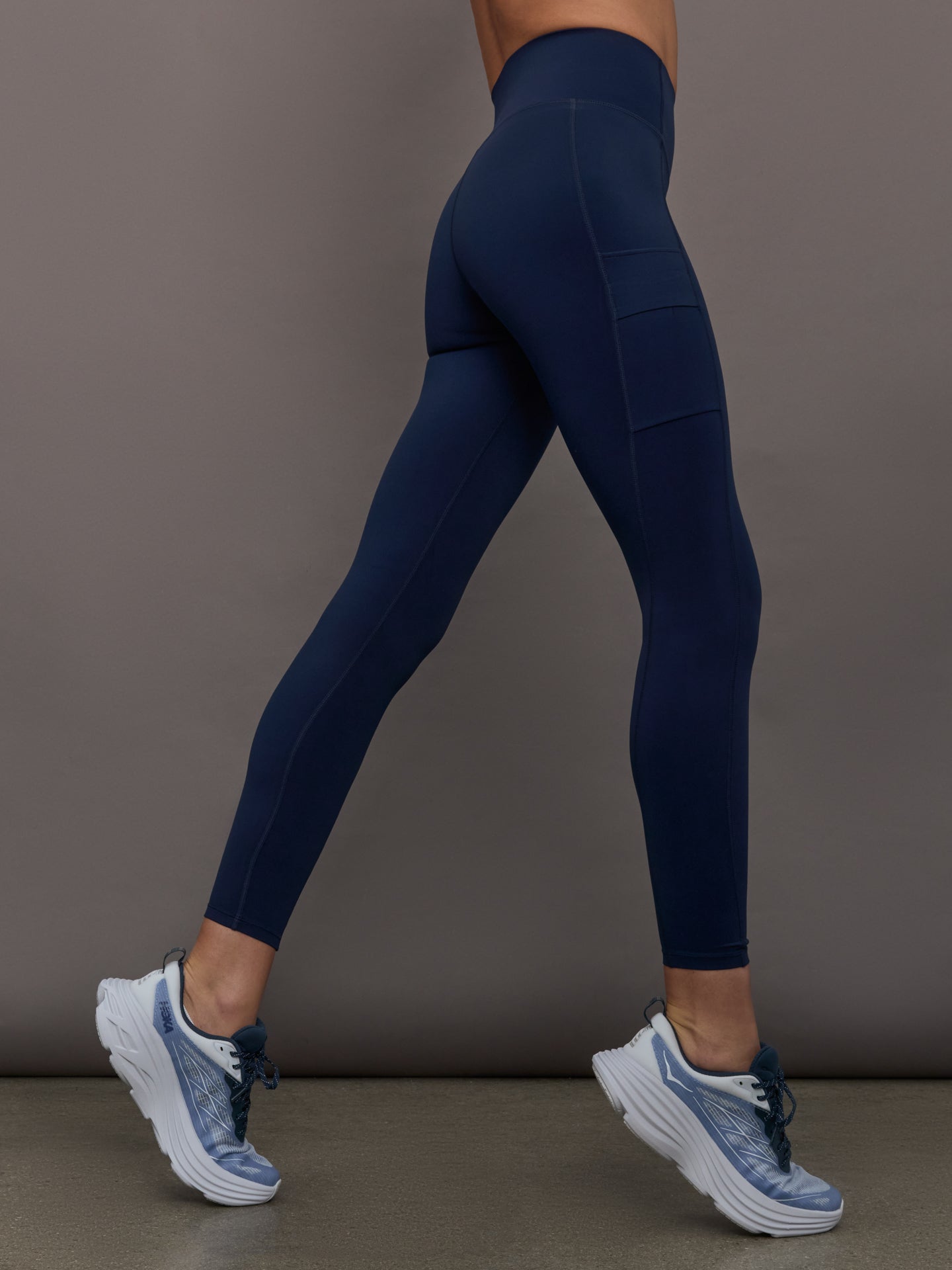 Carbon38 | High Rise Pocket Legging in Diamond Compression - Navy
