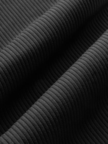 Carbon38 | High Rise Legging in Ribbed Melt - Black