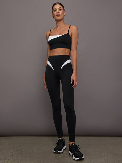 Carbon38 | Spliced Colorblock Bra in Melt - Black/White