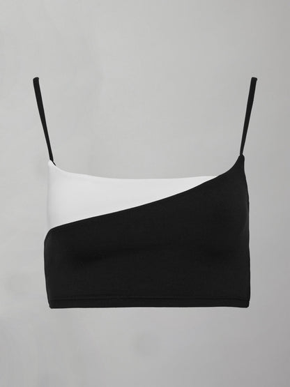 Carbon38 | Spliced Colorblock Bra in Melt - Black/White