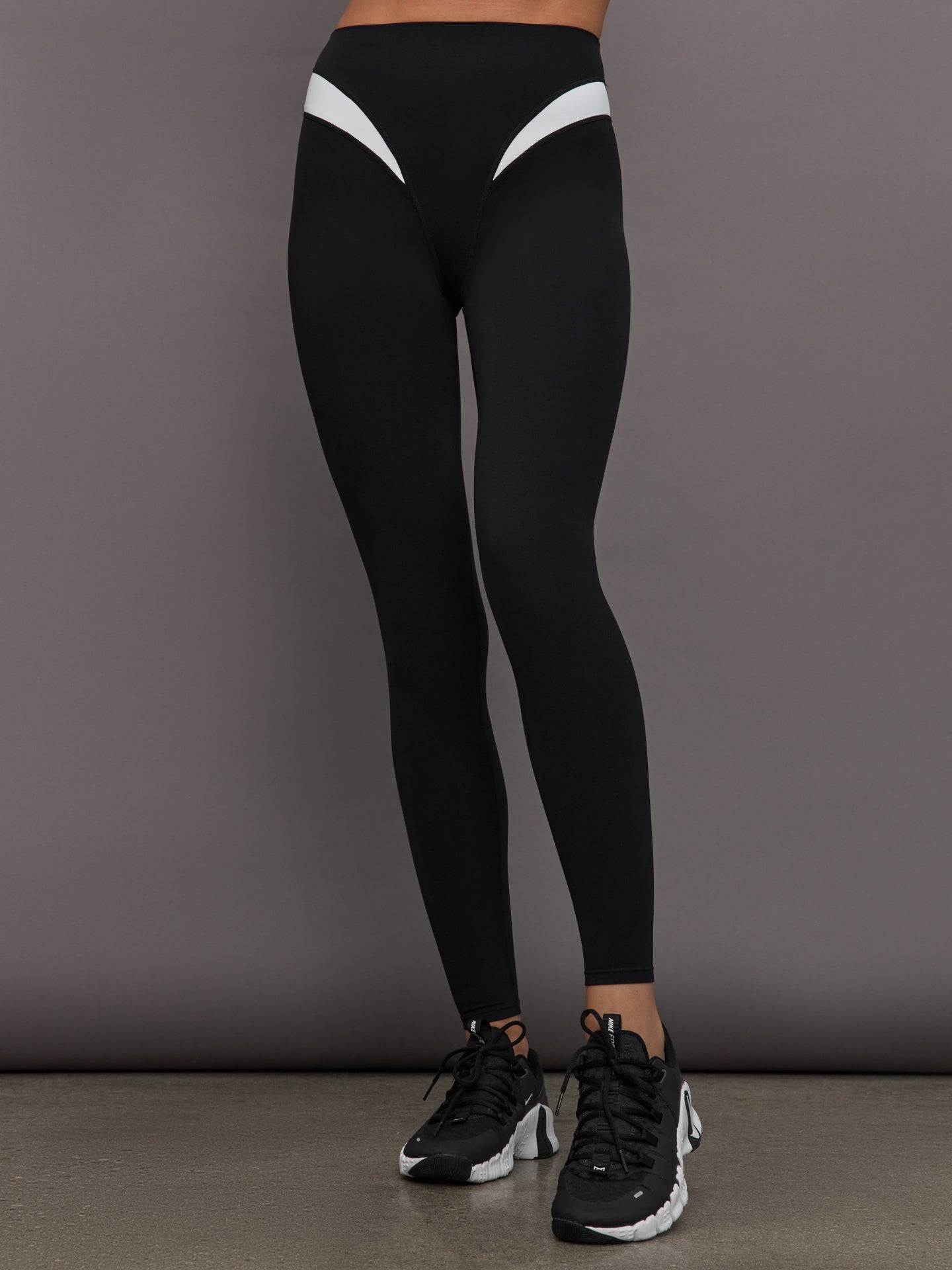 Carbon38 | Spliced Colorblock Legging in Melt - Black / White