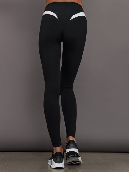 Carbon38 | Spliced Colorblock Legging in Melt - Black / White