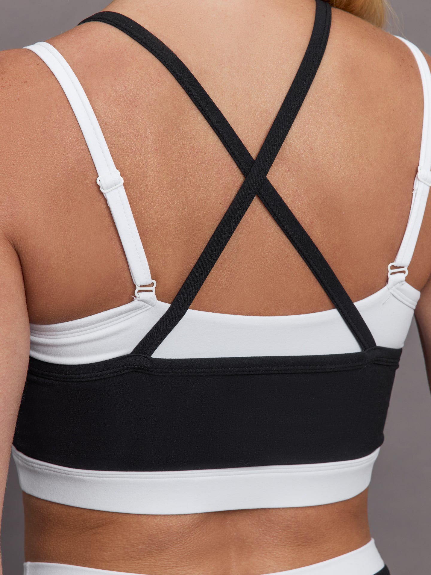 Carbon38 | Double Layered Contrast Bra in Melt - Black/White