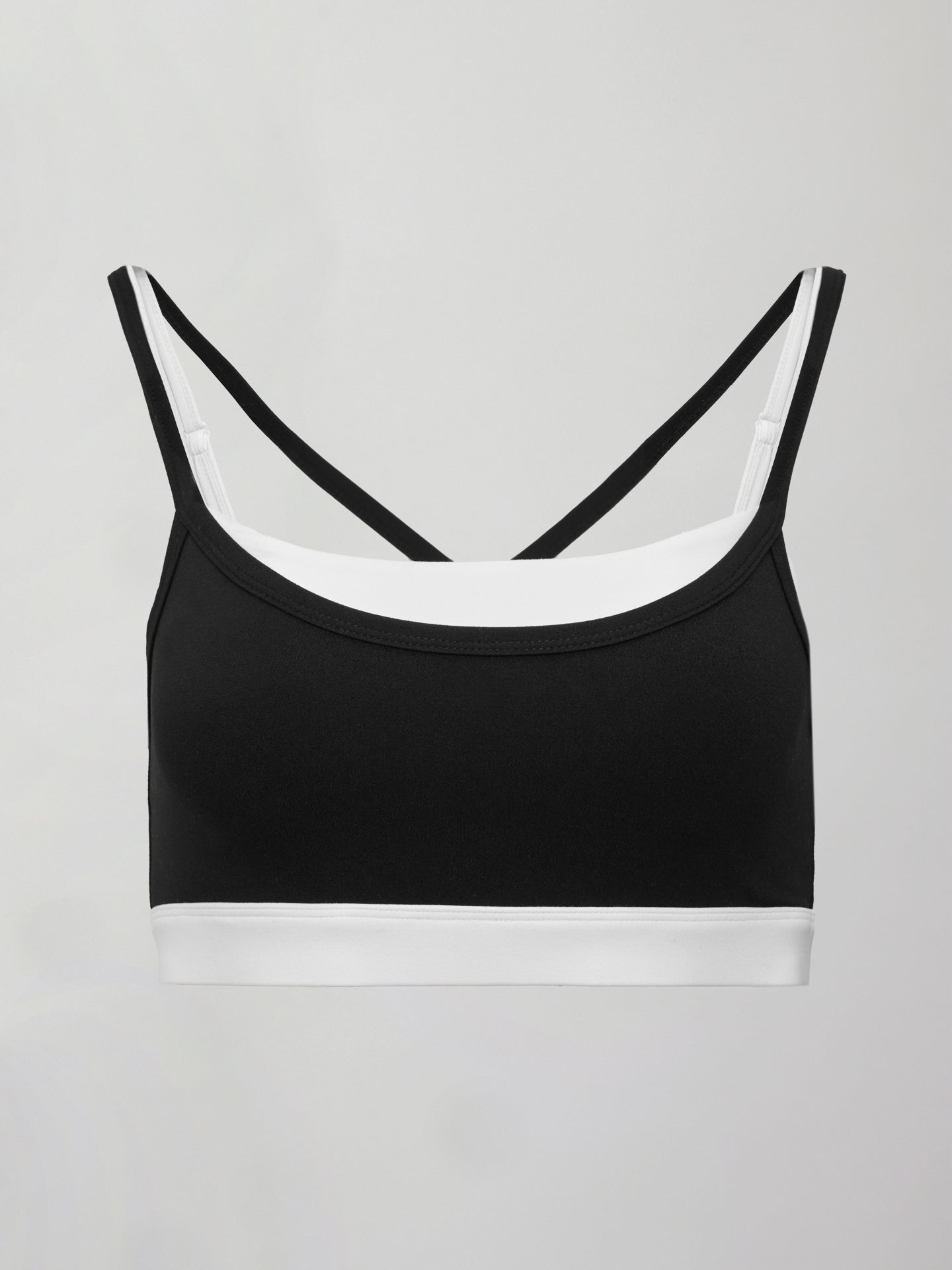 Carbon38 | Double Layered Contrast Bra in Melt - Black/White