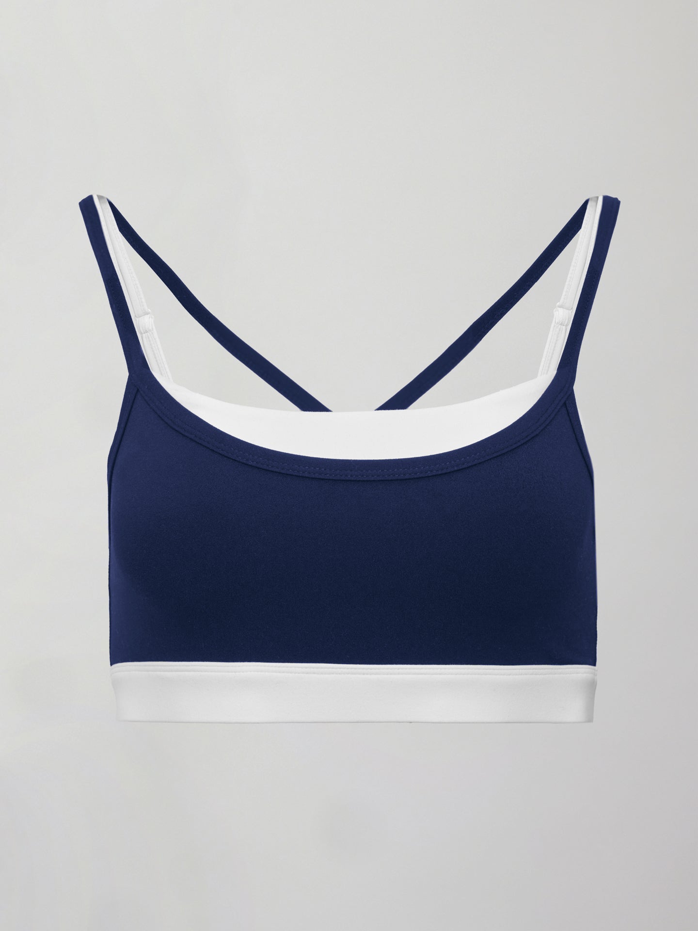 Carbon38 | Double Layered Contrast Bra in Melt - Navy/White