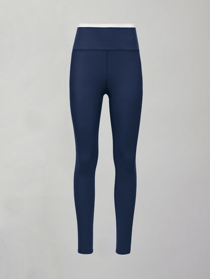 Carbon38 | Contrast Waistband Legging in Melt - Navy/White
