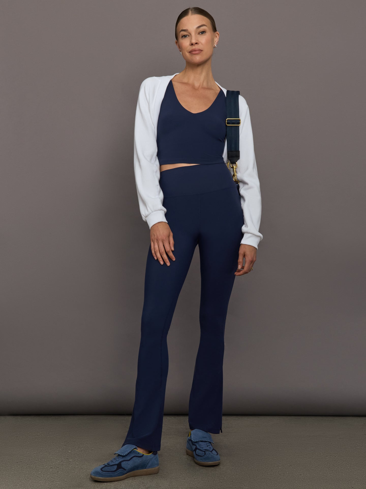Carbon38 | Split Bootcut Legging in Melt - Navy Blazer