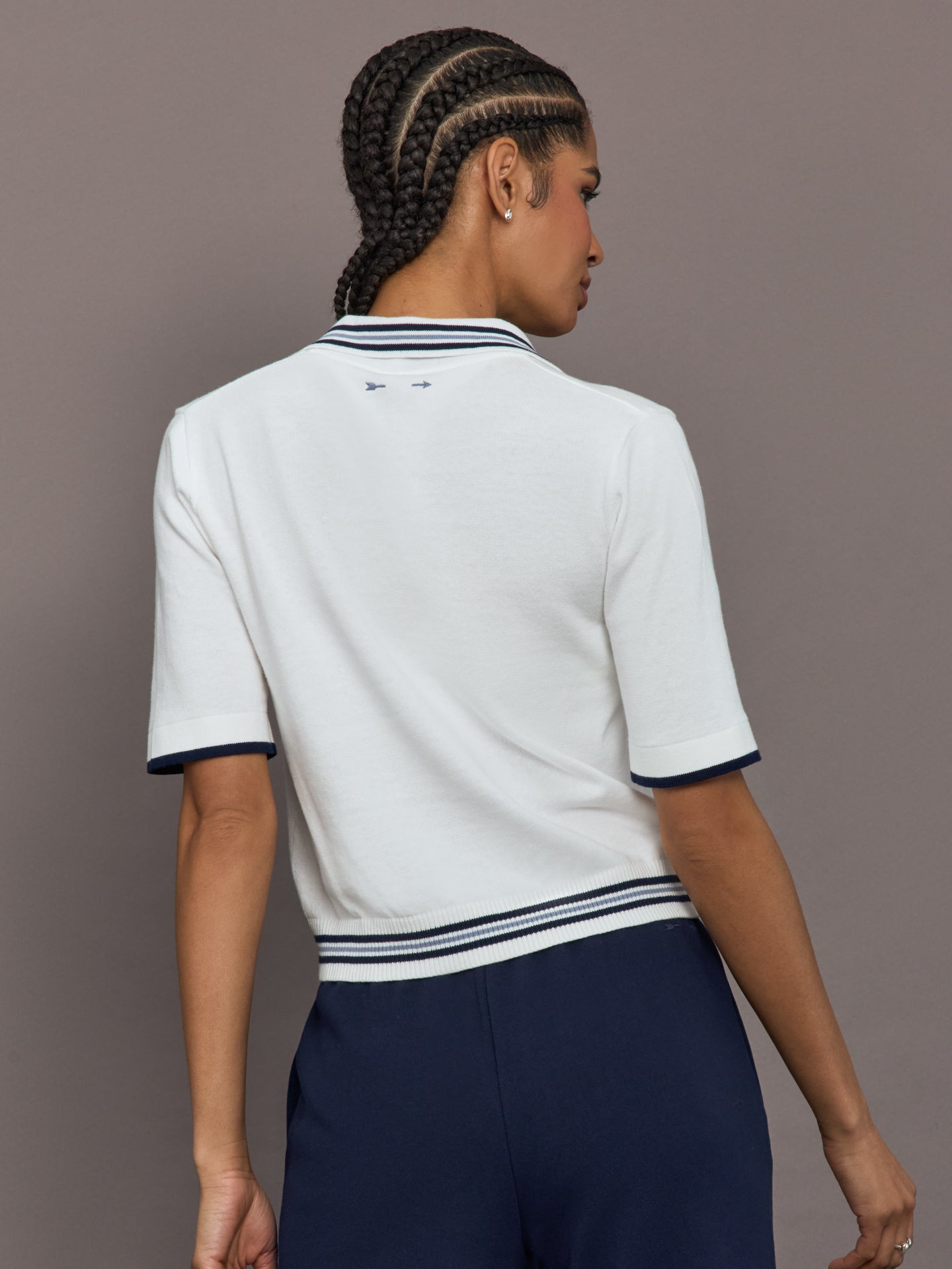 Carbon38 | Archie Collared Knit Polo - White