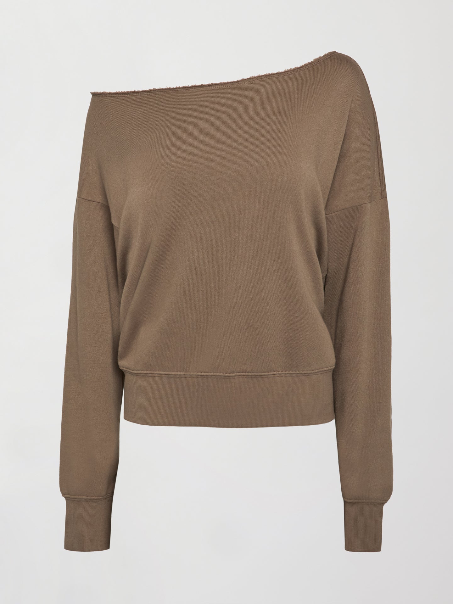 Carbon38 | Off Shoulder Sweatshirt in French Terry - Caribou