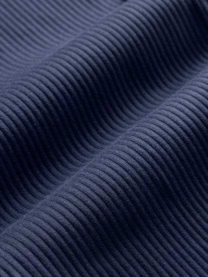 Carbon38 | Racerback Bra in Ribbed Melt - True Navy