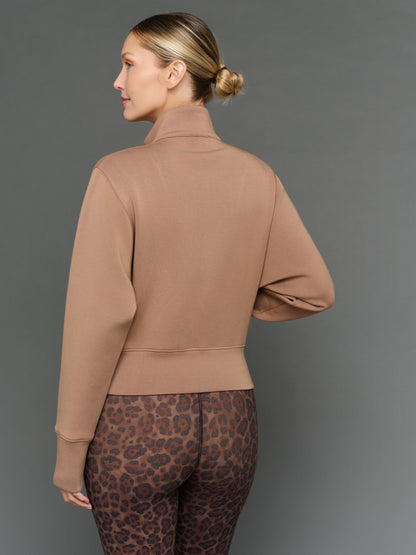 Carbon38 | Full Zip Jacket in Interlock - Caribou