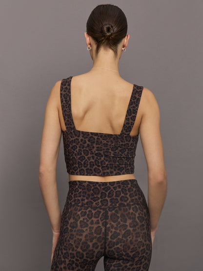 Carbon38 | Square Neck Bra Top in Melt - Leopard Print