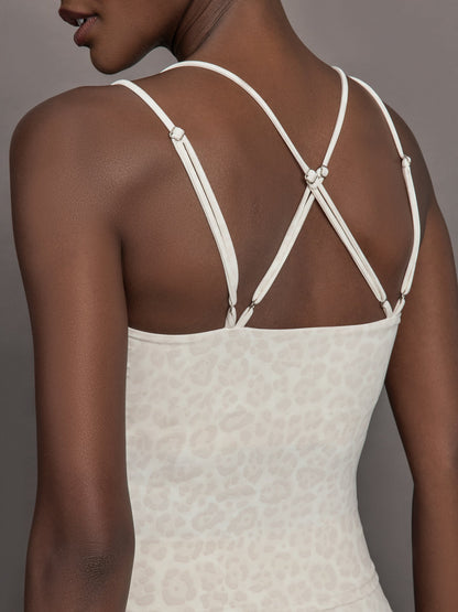 Carbon38 | Strappy Tank in Melt - Snow Leopard