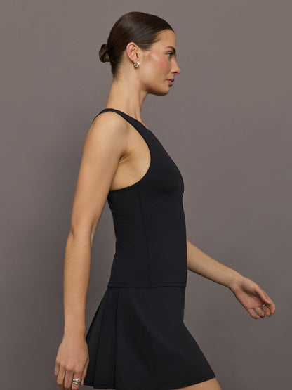 Carbon38 | Racer High Neck Active Tank in Diamond Compression - Black