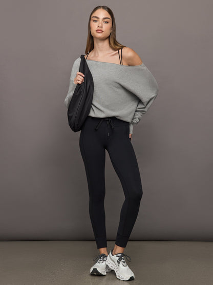 Carbon38 | High Rise Pocket Legging in Melt - Black