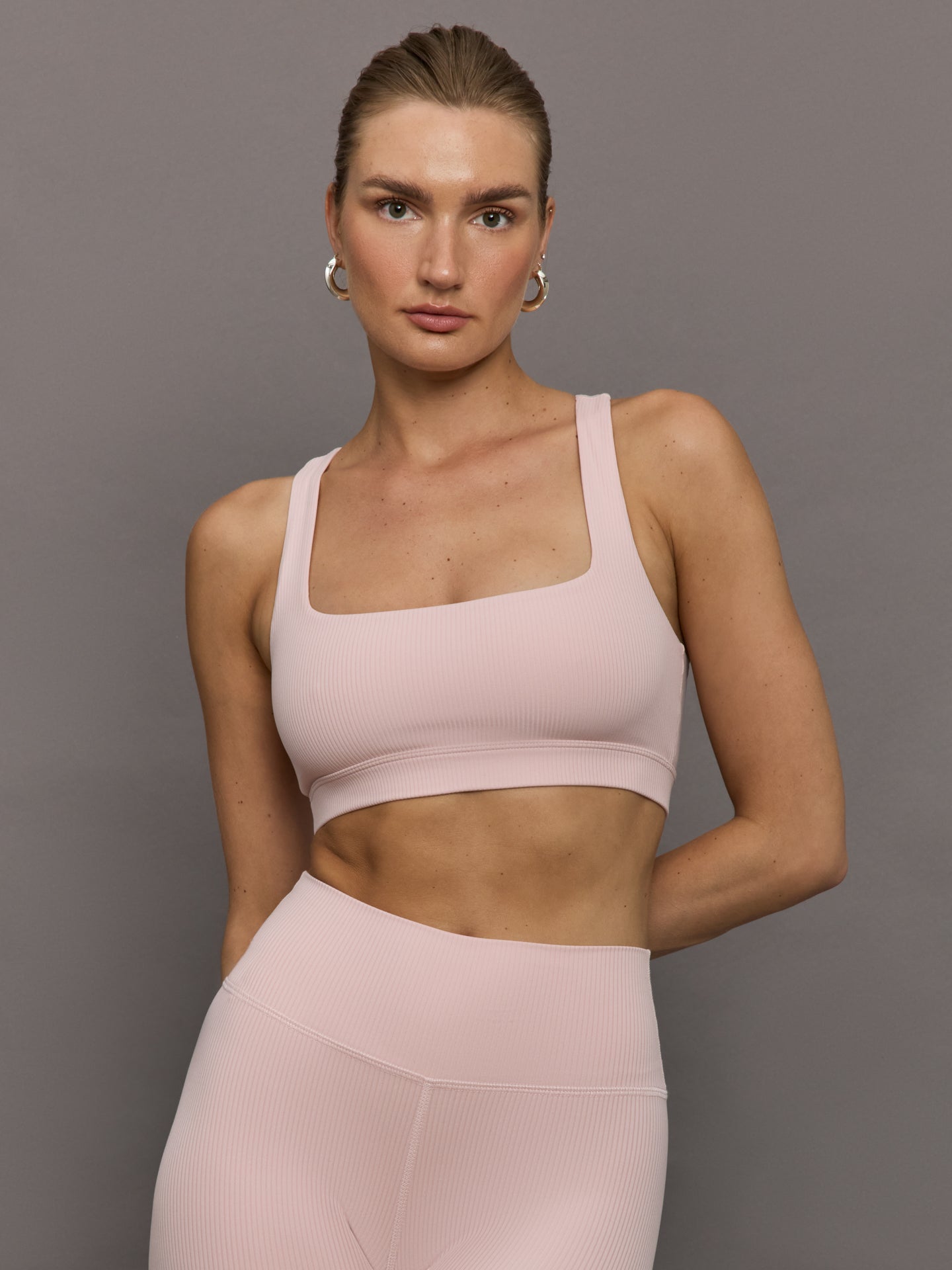 Carbon38 | Racerback Bra in Ribbed Melt - Lotus