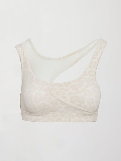 Carbon38 | Mesh Overlay Bra in Melt - Snow Leopard