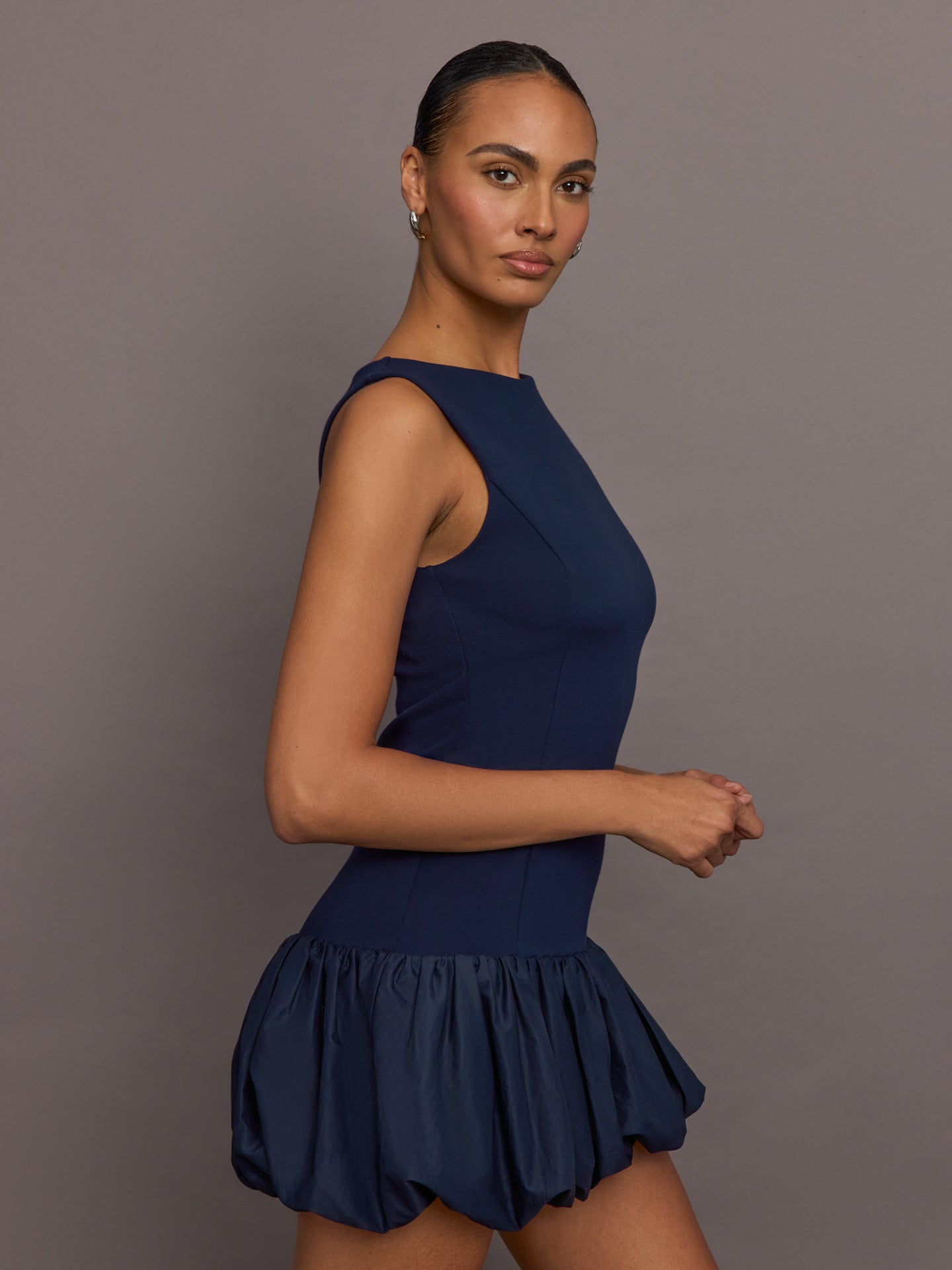 Carbon38 | Drop Waist Bubble Dress - Navy