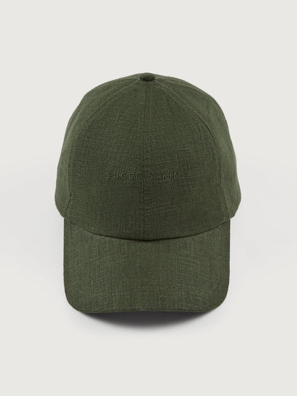 Carbon38 | Lo Linen Baseball Cap - Olive