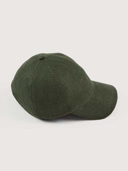 Carbon38 | Lo Linen Baseball Cap - Olive
