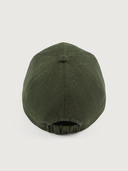 Carbon38 | Lo Linen Baseball Cap - Olive