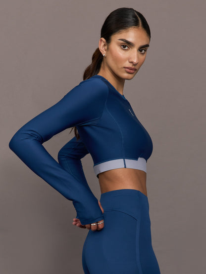 Carbon38 | Train Long Sleeve Crop - Tempest