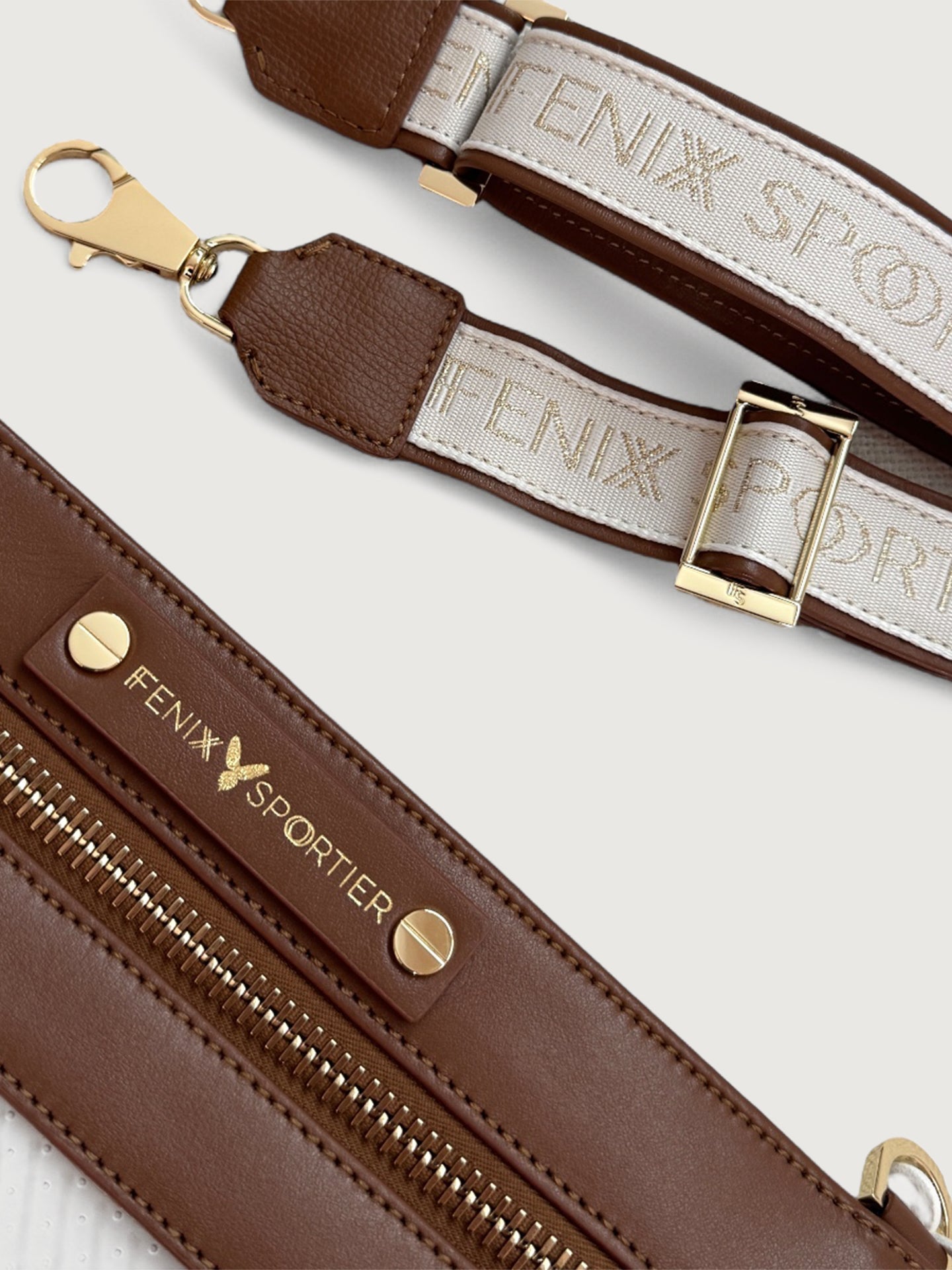 Carbon38 | Front Row Bag - Tan Leather/Clear
