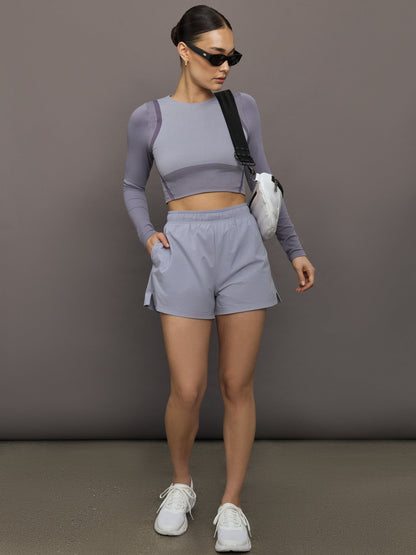 Carbon38 | Studio Knit Long-T Crop - Lilac | Cosmos