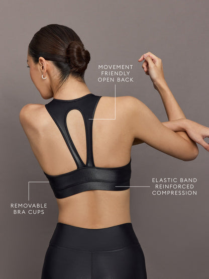 Carbon38 | Action Bra 2.0 in Takara Shine - Black