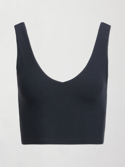 Carbon38 | V-Neck Longline Bra in Melt - Black