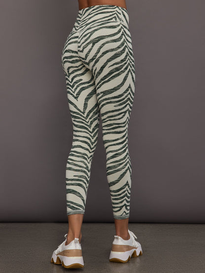 Carbon38 | Reversible 25in High Midi Pant - Green