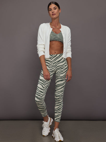 Carbon38 | Reversible 25in High Midi Pant - Green