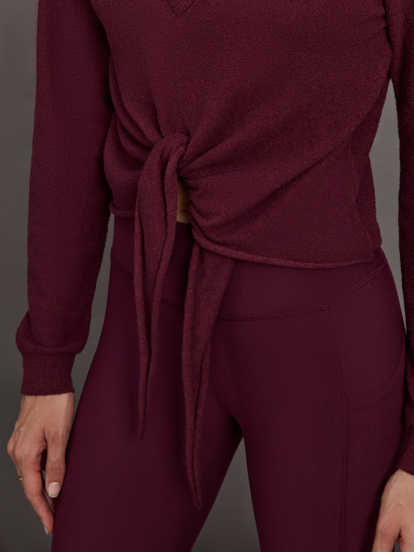 Carbon38 | Knot Front Sweater - Fig