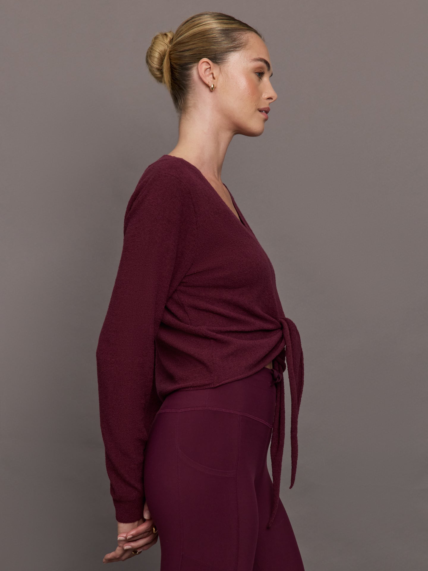 Carbon38 | Knot Front Sweater - Fig
