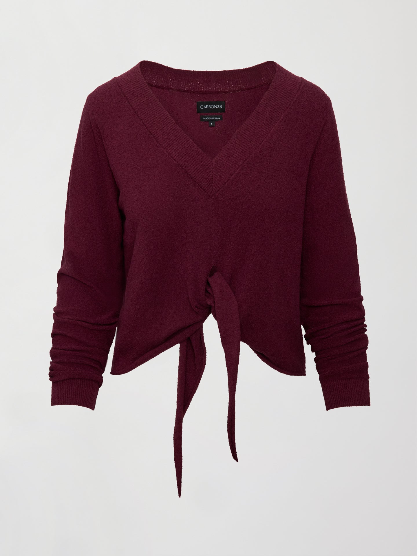 Carbon38 | Knot Front Sweater - Fig