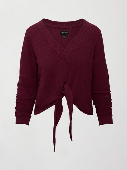 Carbon38 | Knot Front Sweater - Fig