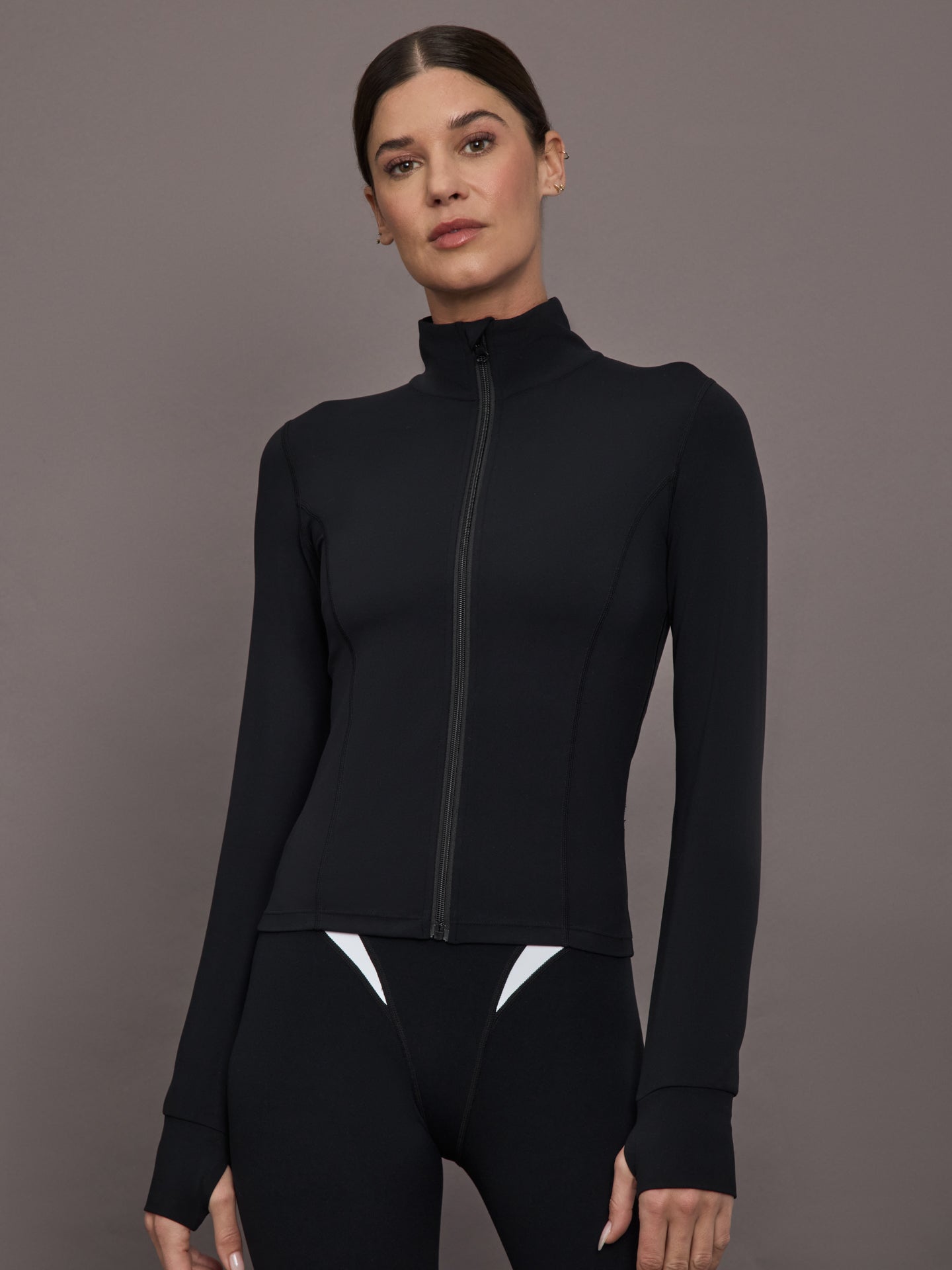 Carbon38 | Full Zip Active Jacket in Melt - Black