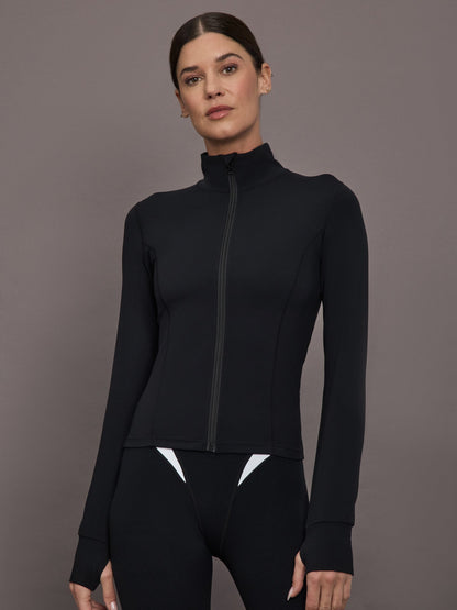 Carbon38 | Full Zip Active Jacket in Melt - Black