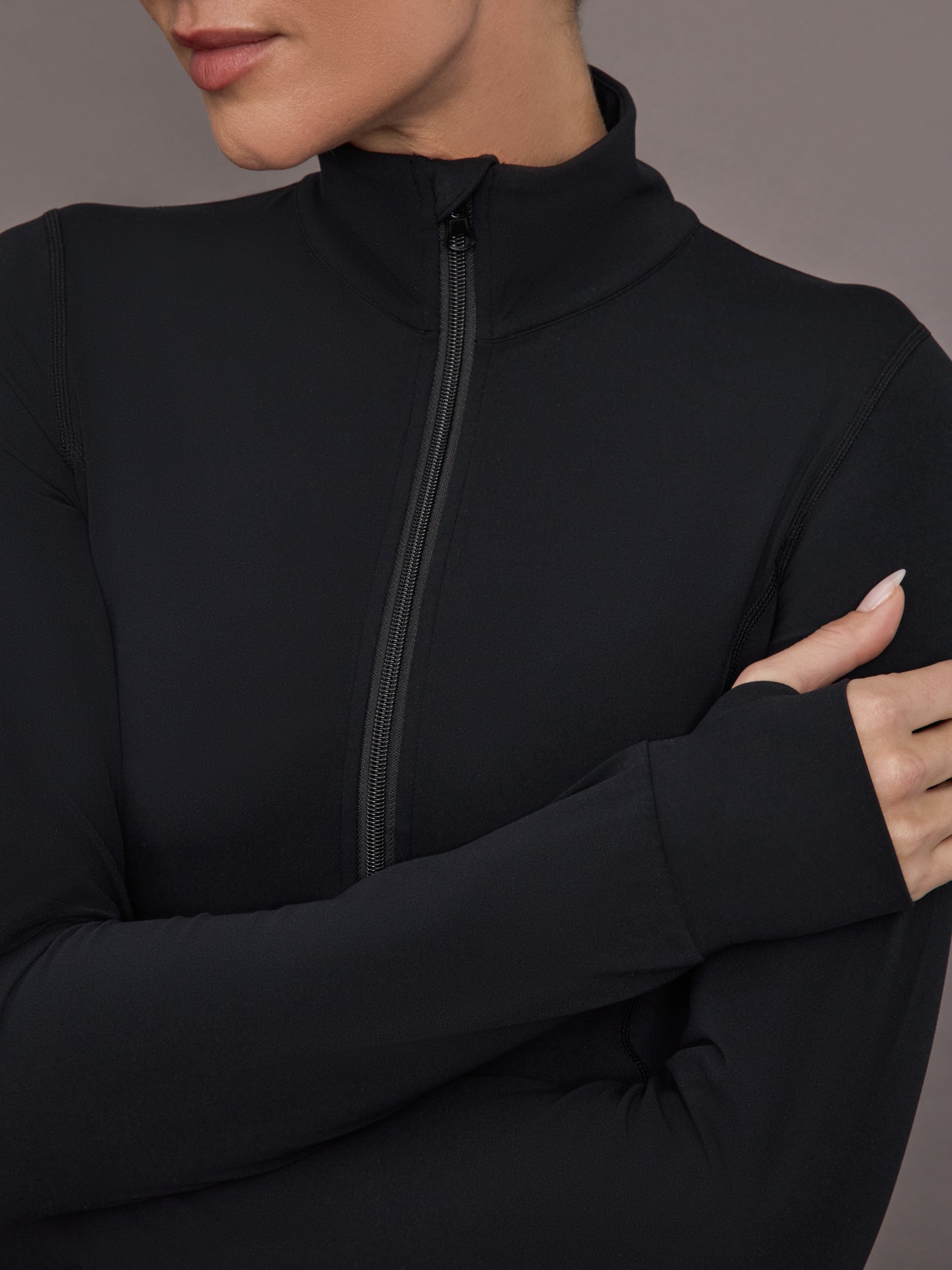 Carbon38 | Full Zip Active Jacket in Melt - Black
