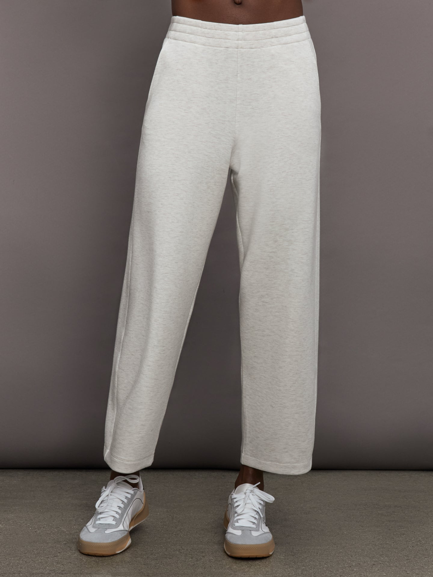 Carbon38 | Barrel Leg Pant in Interlock - Moonbeam